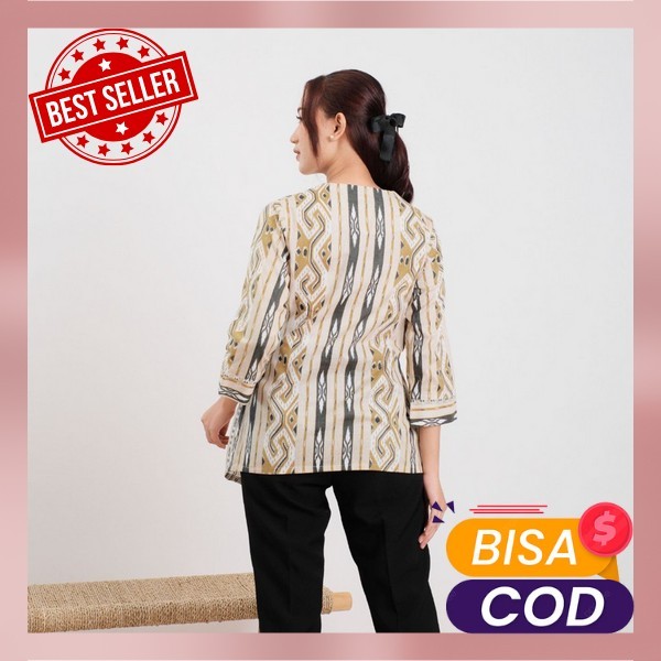 Baju Atasan Putih Wanita Lengan Panjang Model Korean Style Import Terbaru Kekinian Premium Kemeja Bl