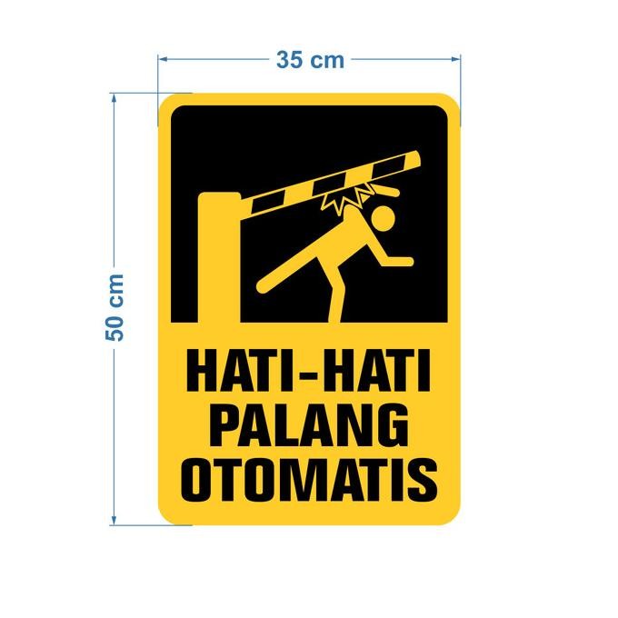 

Rambu Hati-Hati Palang Otomatis 35Cm X 50Cm Plat Alumunium Terlaris