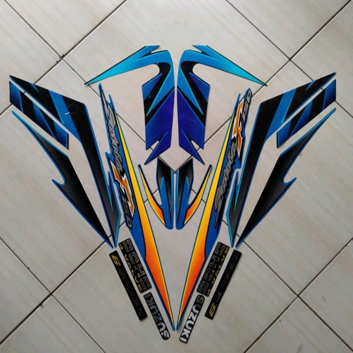 Termurah Striping Motor Suzuki Satria Fu 2008 Hitam-Biru