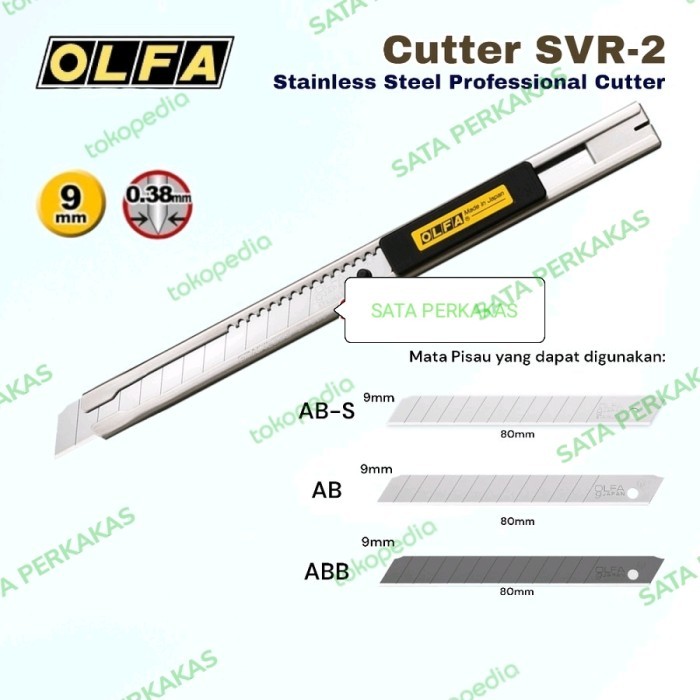 

Pisau Cutter Svr-2 Olfa 9Mm Snap-Off Blade Cutter