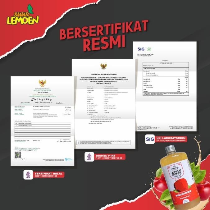 

Cuka Apel Organik 1 Liter Apple Cider Vinegar Premium With The Mother [terbaik]