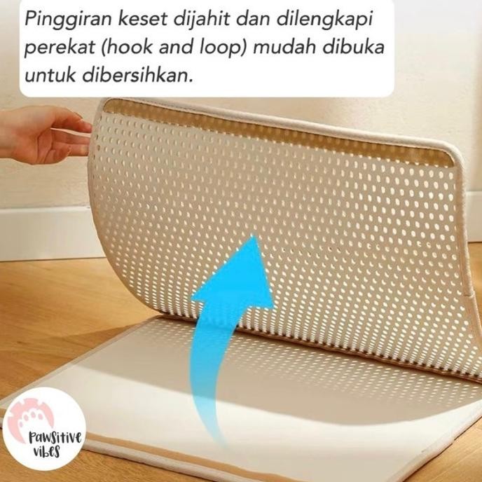 Alas Pasir Kucing - Karpet Pasir Kucing -Litter Mat Kucing - Keset Pa