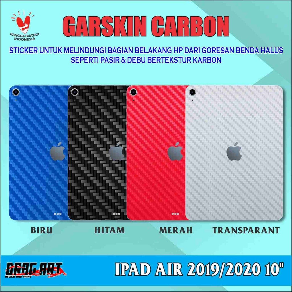 

Wrap* Karbon Apple Ipad 9 Air 2019 2020 Wrap Skin Stiker Garksin CUSTOM Gratis (2pcs)