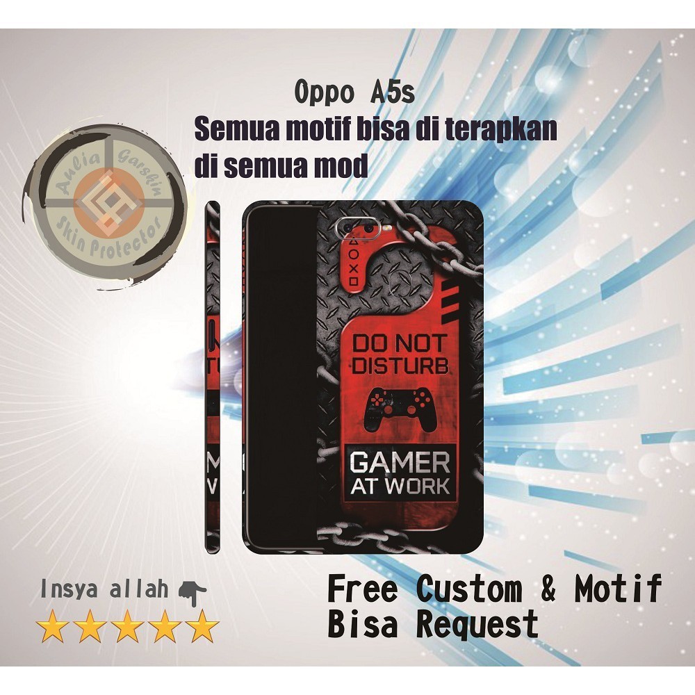 

Wrap* Oppo A5s Game Work Wrap Skin Stiker Garksin CUSTOM Gratis (2pcs)
