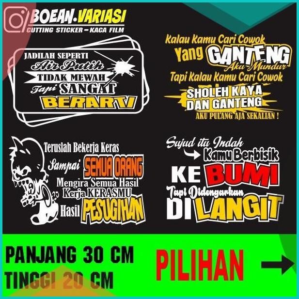 Promo Terlaris Sticker Kaca Mobil Sticker keren sticker Kata kata 07D3
