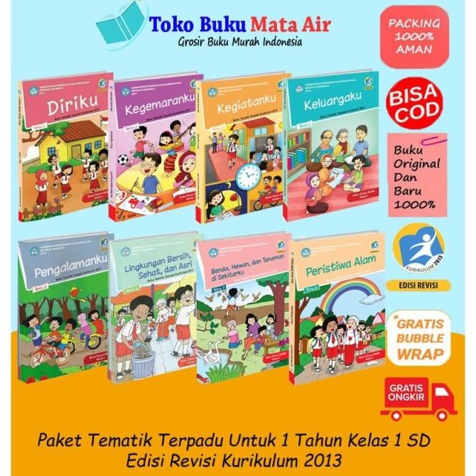 

TERMURAH BEST SELLER PAKET BUKU TEMATIK SD KELAS 1 PAKET 1 TAHUN K13 REV 2018