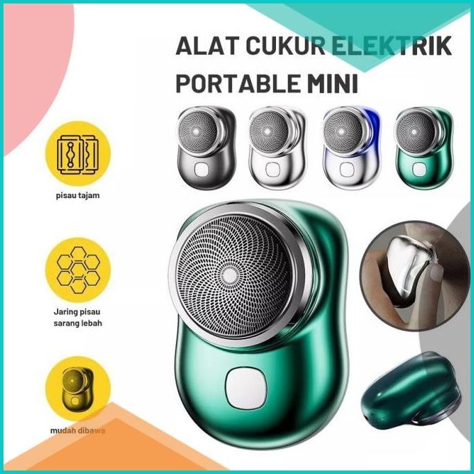 060 Alat Cukur Rambut Elektrik Mini Waterproof / Alat Cukur Elektrik 0