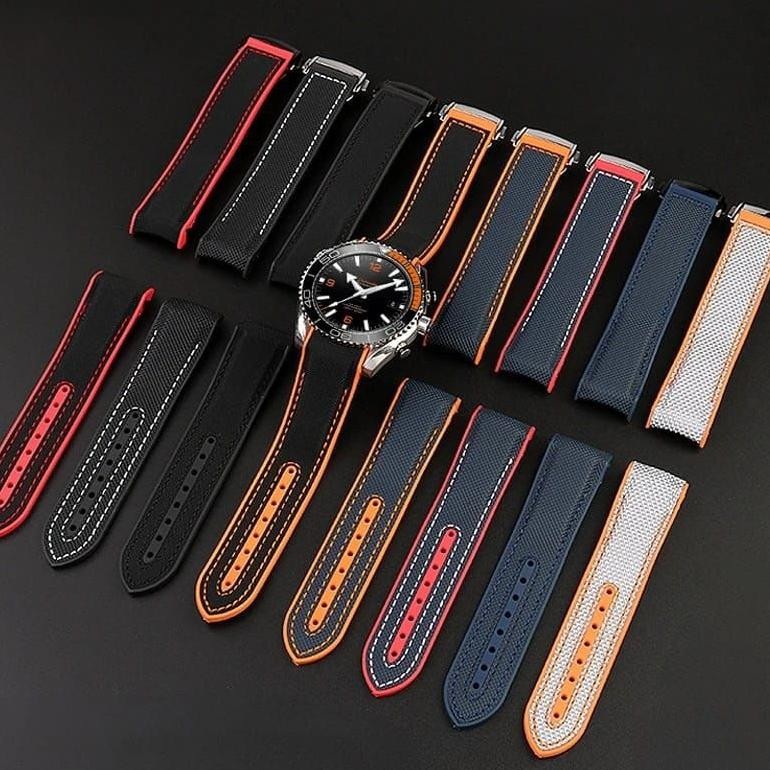 Tali Rubber untuk jam tangan Omega sea master Strap jam tangan Omega