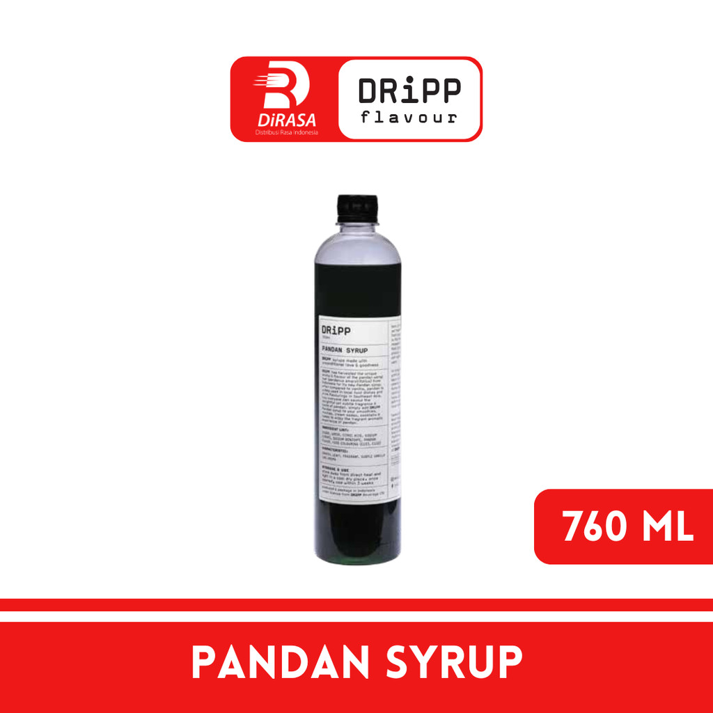 

DiRASA - DRiPP Pandan Gourmet Syrup 760 ML Untuk Bisnis HORECA/Barista/Bartender/Mixologist