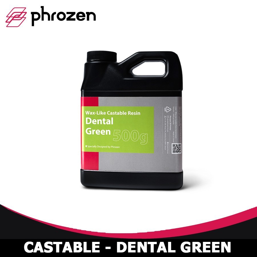 INDOCART Tinta Resin Phrozen Wax-Like Castable Dental Green-500gr-IndoCart 3D