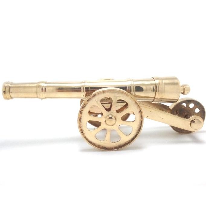 Miniatur Meriam Antik Kuningan 21x5x7 cm