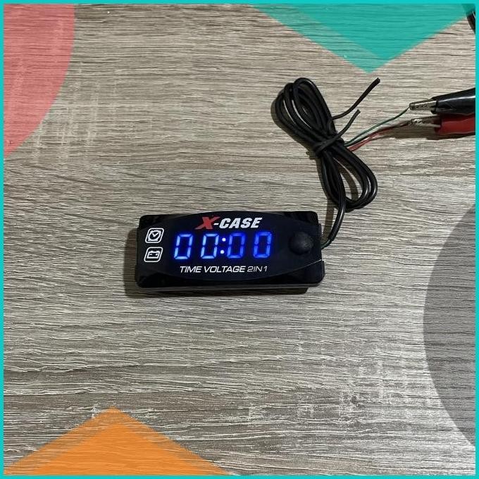 VOLTMETER X-CASE 3 MINI VOLT METER ACCU AKI 3 IN 1 ANTI AIR UNIVERSAL
