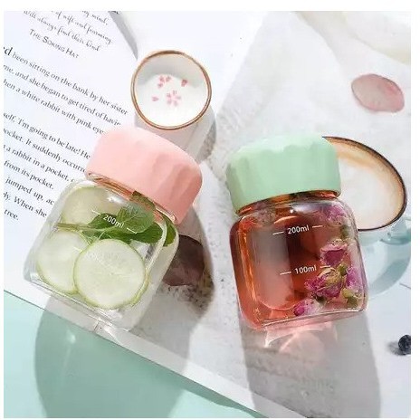 Botol Minum Jus Kaca Botol Minum Air Mini Anti Tumpah