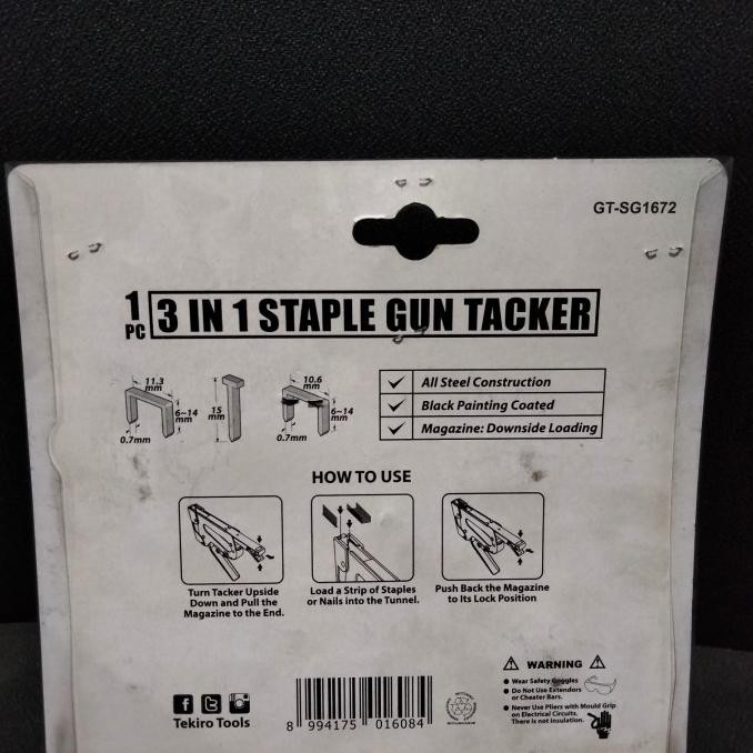 

Staples Tembak 3 In 1 Tekiro 6-14 Mm/Staple Gun Tacker Original Dan Terpercaya