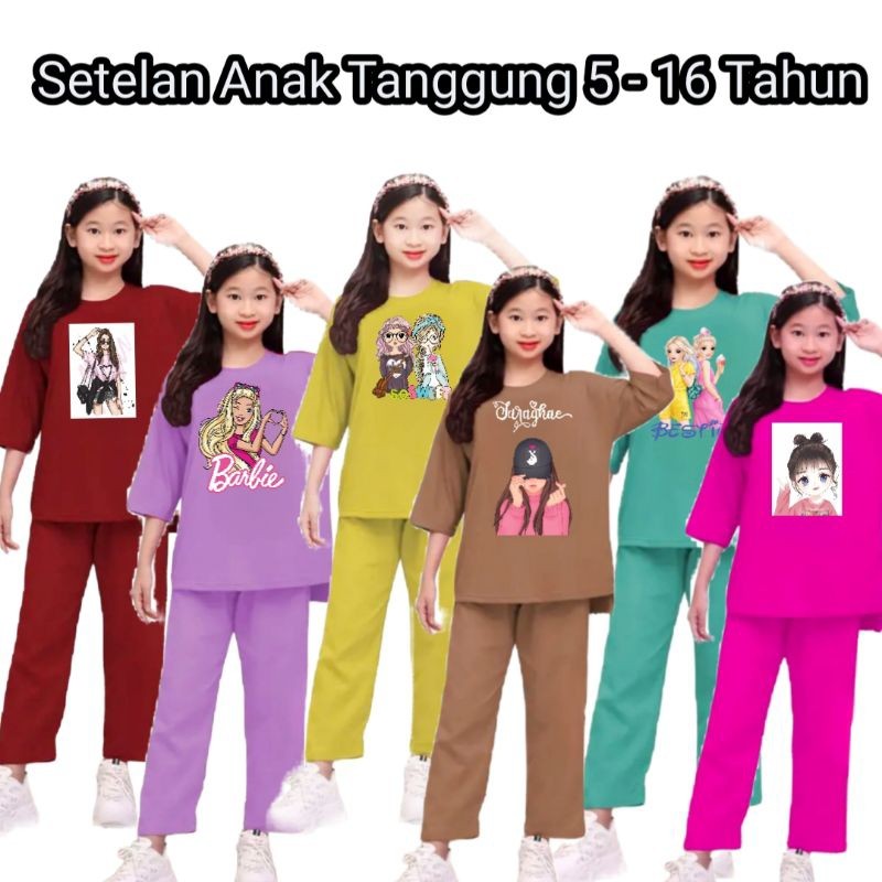 Baju Muslim Anak PAKET 3 STEL BAJU SETELAN ANAK PEREMPUAN / SETELAN ANAK VIRAL / PAKET USAHA