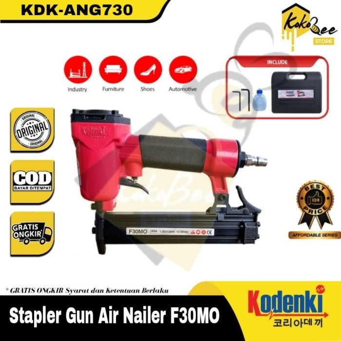 

KODENKI Air Nailer F30MO Mesin Air Nail Gun Alat Paku Tembak Stapler Gun F 30 - Alat Paku Tembak