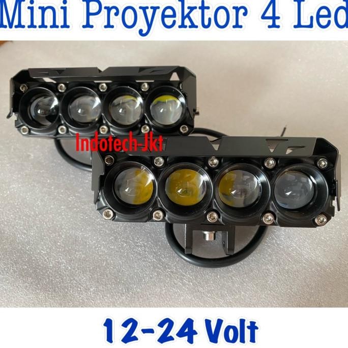 Produk Baru Lampu Tembak Sorot Mini Proyektor Laser Gun SQL 4 Led 12-24 Volt