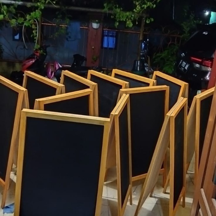 

Best Seller Papan Tulis Kapur 2 Muka Papan Board Kayu Papan Menu Cafe Dekorasi