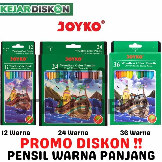 

JOYKO COLOUR PENCIL 12 24 COLOURS / PENSIL WARNA JOYKO 12 24 WARNA