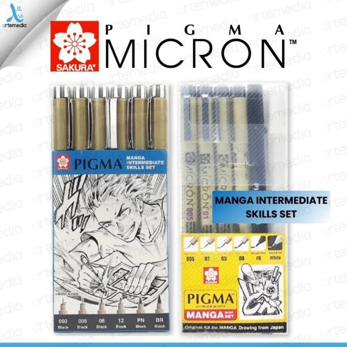 

DRAWING PEN SAKURA PIGMA MICRON MANGA BASIC SET PULPEN GAMBAR