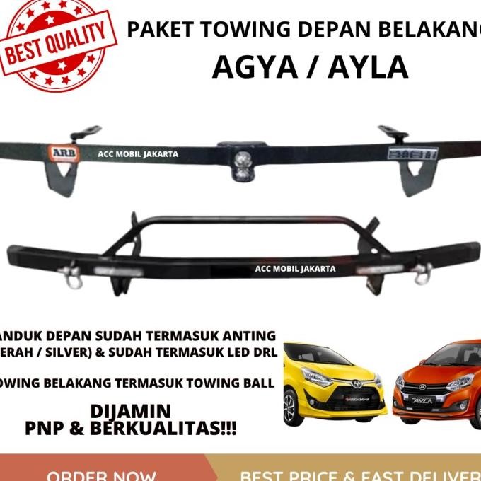 PAKET TOWING ARB DEPAN BELAKANG AGYA AYLA ORIGINAL PELINDUNG BUMPER