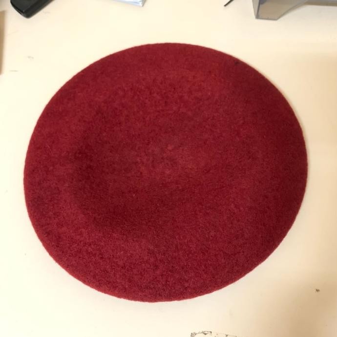 Topi Baret Reserse / Reskrim / Serse + Emblem,  Camel Asli Onta Hitam DS