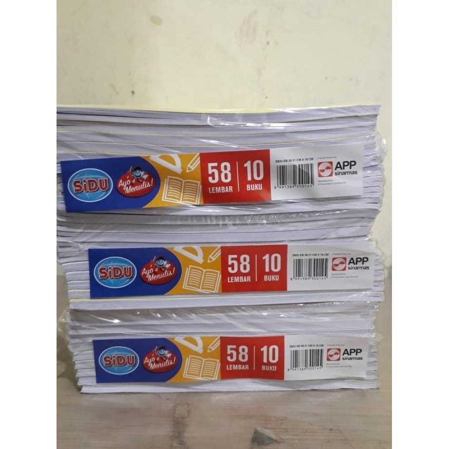 

KHUSUS GOSEND INSTANT! BUKU TULIS SINAR DUNIA / SIDU 10X58 LEMBAR