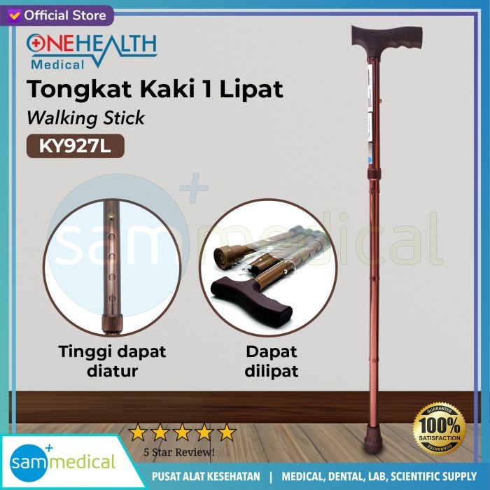 Ready One Health Tongkat Kaki 1 Lipat/Walking Stick KY/DY 927L