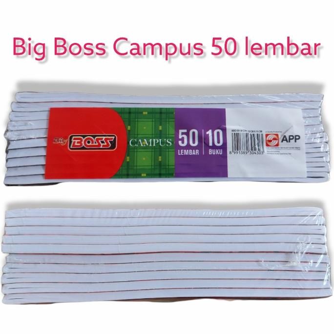 

BUKU TULIS BIG BOSS CAMPUS 50 LEMBAR 1PAK ISI 10 BUKU