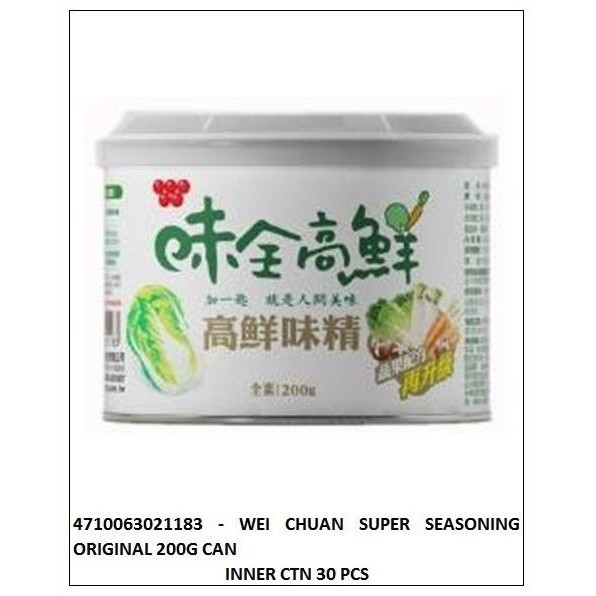 

Wei Chuan Super Seasoning 200G Stok Terbatas
