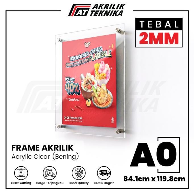 FRAME / BINGKAI / DISPLAY POSTER AKRILIK BERKUALITAS UKURAN A0