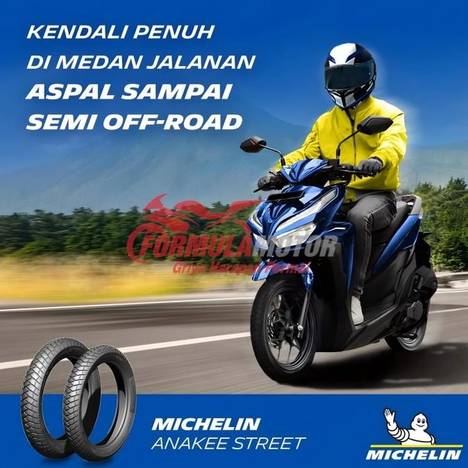 (Kargo) Michelin Anakee Street Ring 14 All Size Tubeless (Dual Purpose) Ban Motor Matic Tubles Super