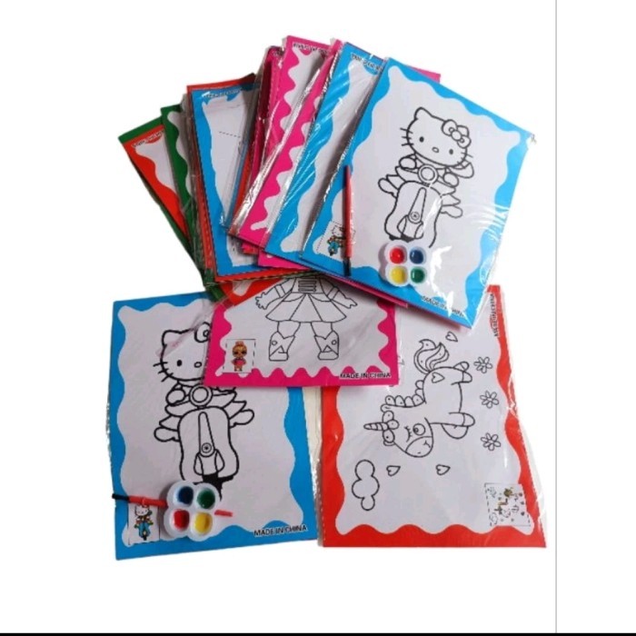 

Mainan K4 Edukasi Belajar Cat Air Kertas Mewarnai Coloring Paud Tk Sd