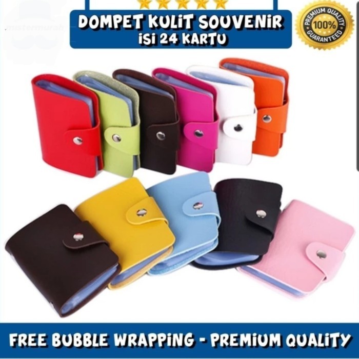 

Dompet Kulit Kartu Nama 24 Slot Souvenir Name Card Holder Organizer
