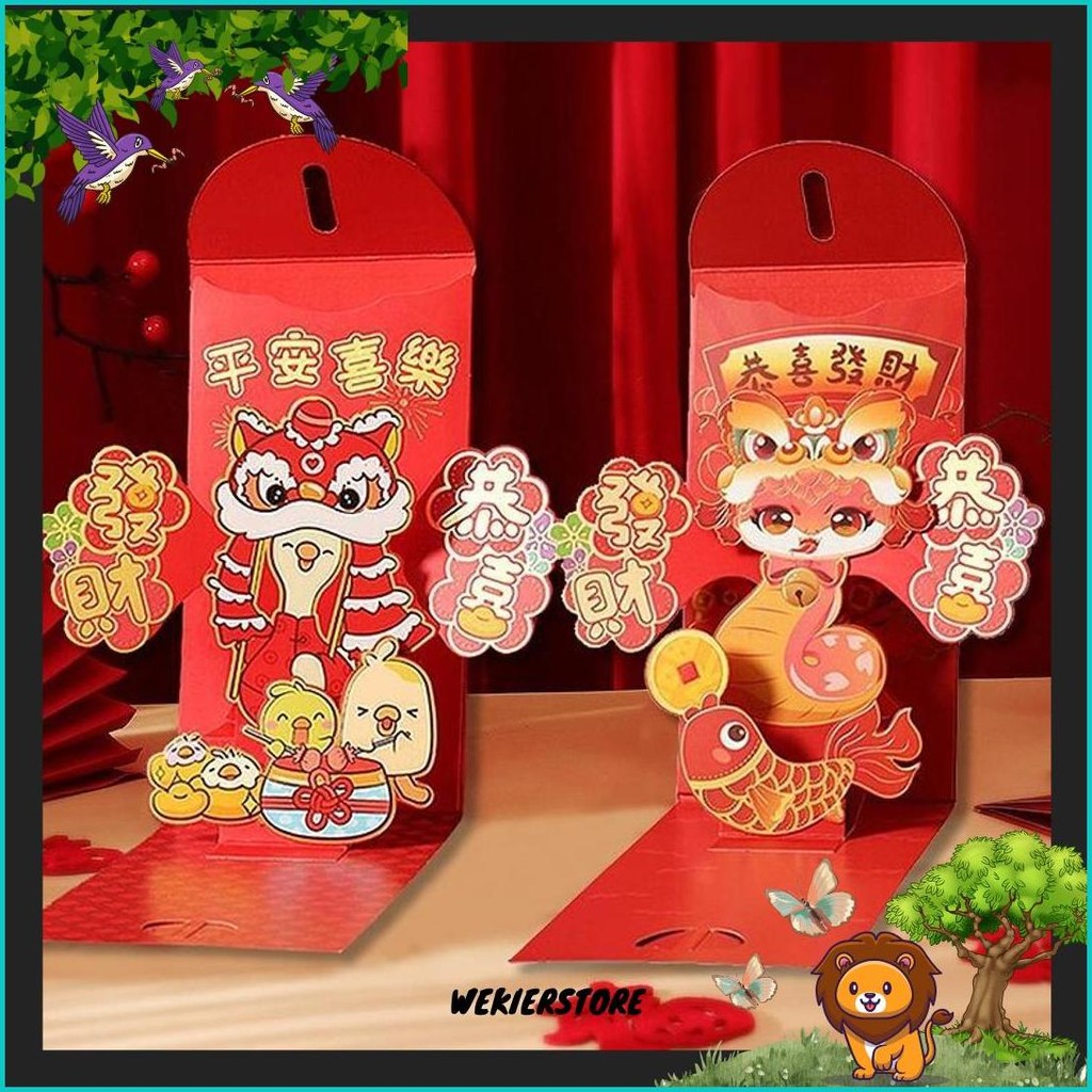 

Angpao Dekorasi 3D Angpao Hiasan Meja Ular Imlek Natal Ulang Tahun Wedding Merried Lebaran Kilat