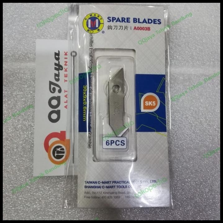 

TERMURAH ISI CUTTER ACRYLIC CMART - 6PC SPARE BLADES SK5 !