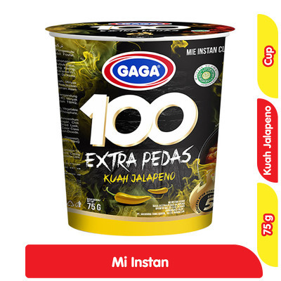 

Gaga 100 Extra Pedas Mie Instan Cup Kuah Jalapeno 75 g