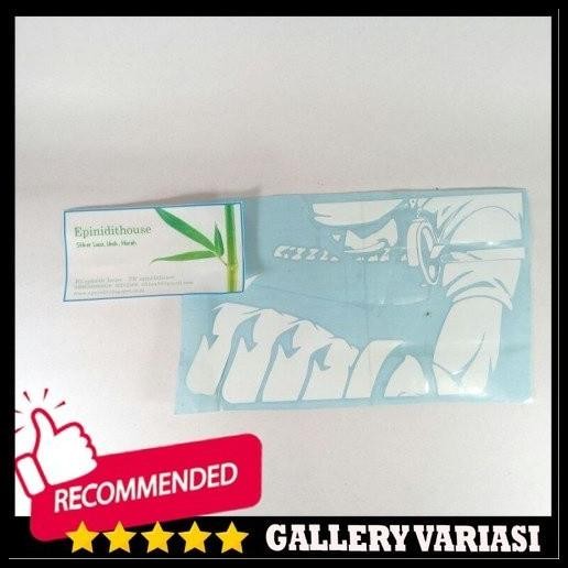 DISKON STIKER MOBIL MOTOR SILUET ZORO ONE PIECE BODY KACA BELAKANG STICKER 