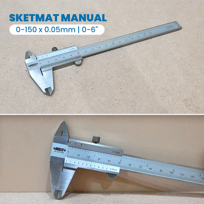 Sketmat / Jangka Sorong / Vernier Kaliper 6" Insize Caliper