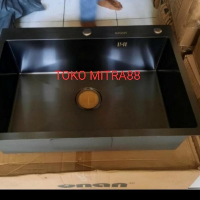 

PROMO KITCHEN SINK ONAN 7050 BLACK BAK CUCI PIRING 1 LOBANG BESAR