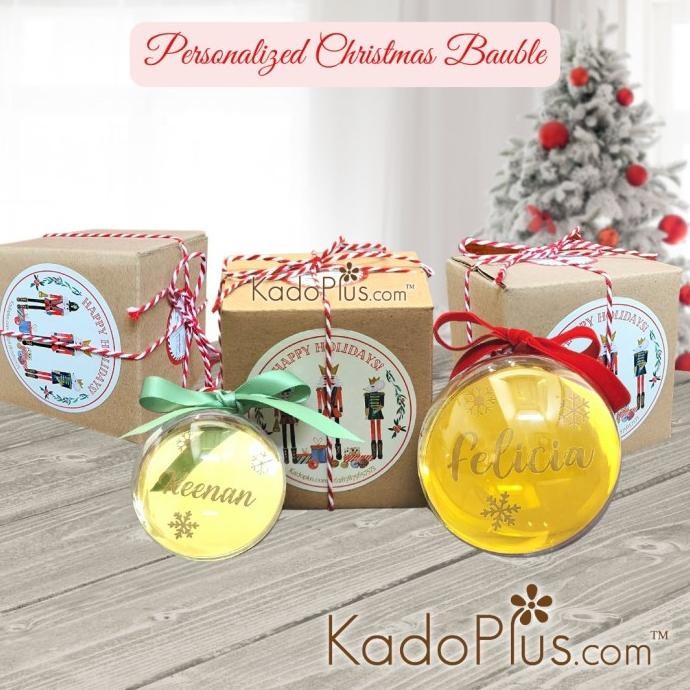 

PROMO CHRISTMAS HAMPER ACRYLIC BAUBLE PERSONALISED ACRYLIC BALL
