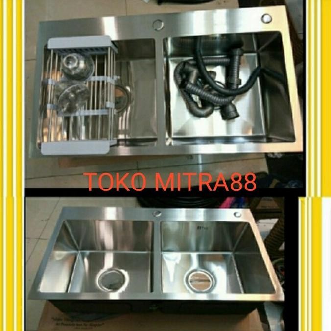 

PROMO KITCHEN SINK VALPRA 8245 STAINLES KOMPLIT SET TINGGAL PASANG