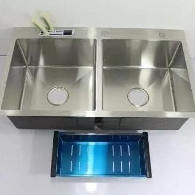 

PROMO KITCHEN SINK BOLZANO 8448 BAK CUCI PIRING 2 LOBANG MINIMALIS TEBAL