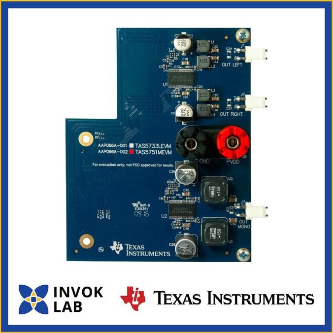

PROMO TEXAS INSTRUMENTS TAS5733LEVM . EVALUATION BOARD TEXAS INSTRUMENTS TAS5733L DIGITAL INPUT, OPEN-LOOP CLASS-D AUDIO AMPLIFIER, 10W