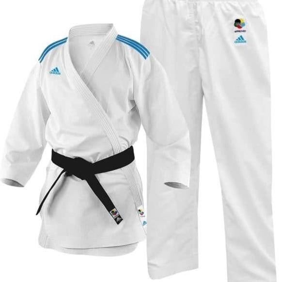 Baju Seragam Pakaian Karate Gi Adidas Adizero Blue Stripe Original Terlaris