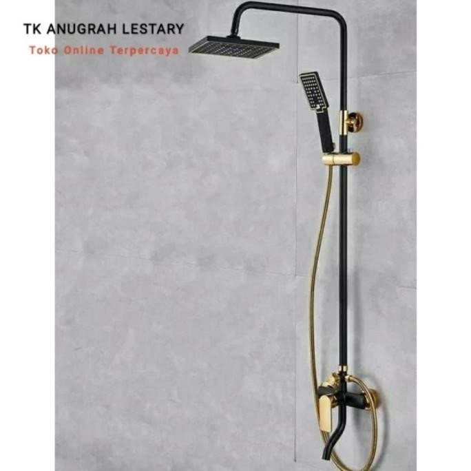 

PROMO SHOWER TIANG PANAS DINGIN BLACK GOLD KOMPLIT SET