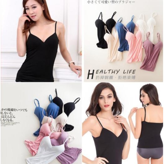 

Tank Top Camisole Tanktop Bra Busa Dalaman Baju Atasan Wanita Seksi Tersedia