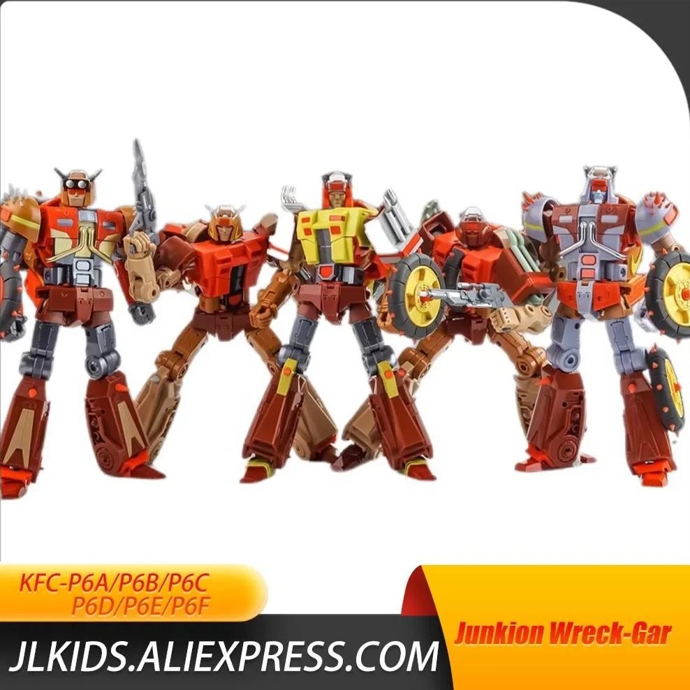 kfc transformation junkion wreck-gar p-6a p-6b p-6c p-6d p-6e p-6f action figure robot toys