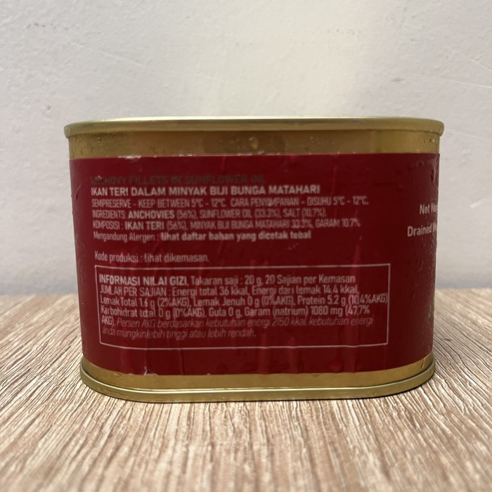 

Pelazza Anchovy Fillet In Unflower Oil 600Gr Anchovie Fillet Teri
