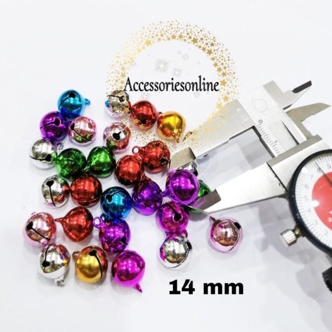 

Lonceng / Bell / Kerincingan Bulat Besi WARNA-WARNI +/- 14mm ISI 144pc